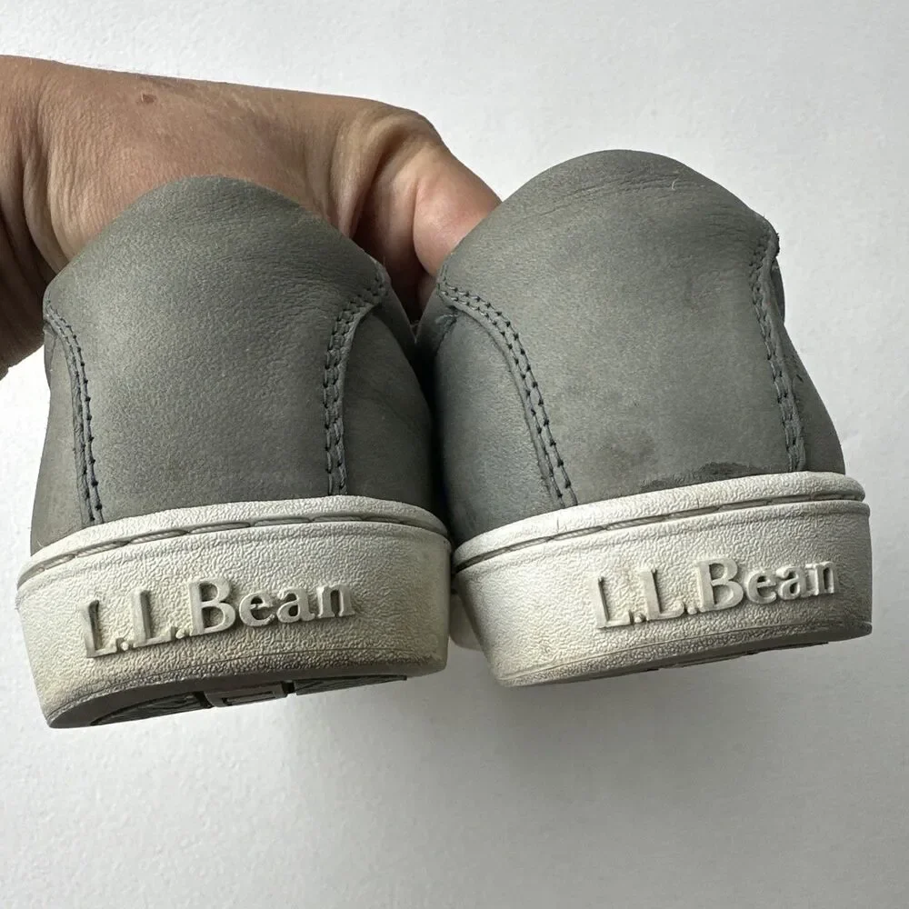 L.L.Bean Eco Bay Women’s Size 8 M Oxford Classic Sage Leather Lace-Up Shoes